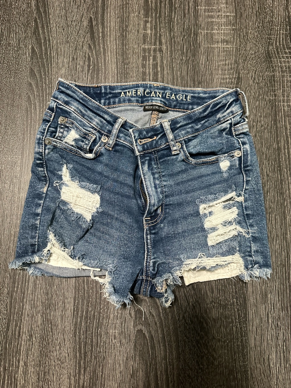 Distressed Denim Shorts